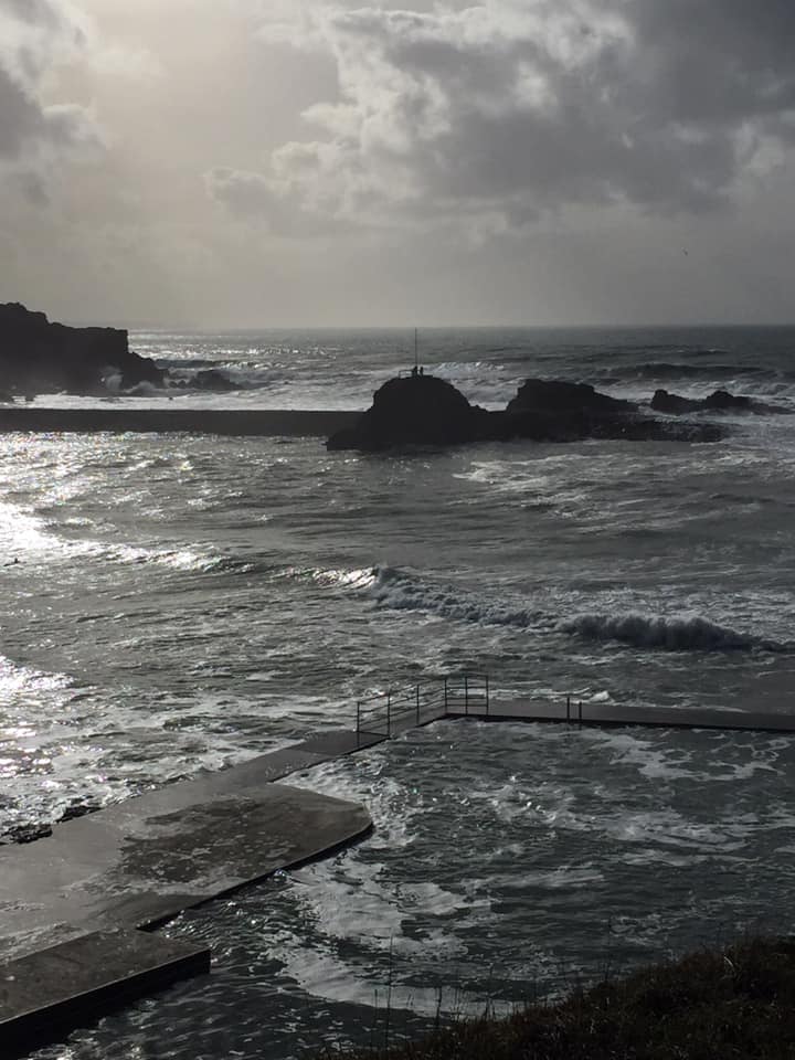 The sea pool at Bude in North Cornwall. I love winter swimming and this blog post explains why I believe winter swimming is good for running a business